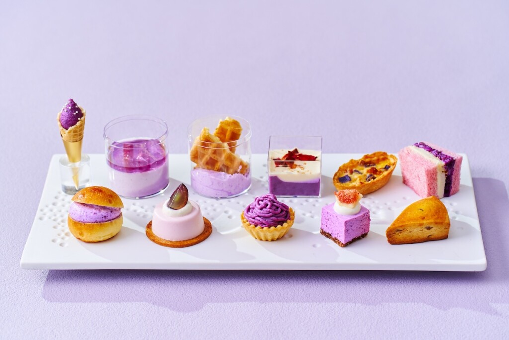 ザ ストリングス 表参道 Zelkova Cake Boutique 開業4周年を記念した特別カラー バイオレット で 華やかな ストリングス テイクアウト ロイヤルバイオレットアフタヌーンティー South65